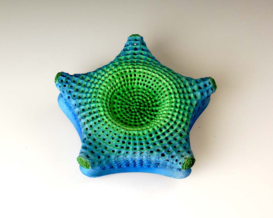 Diatom IV, Box Elder and acrylics, 2.25"H x 6.5" D