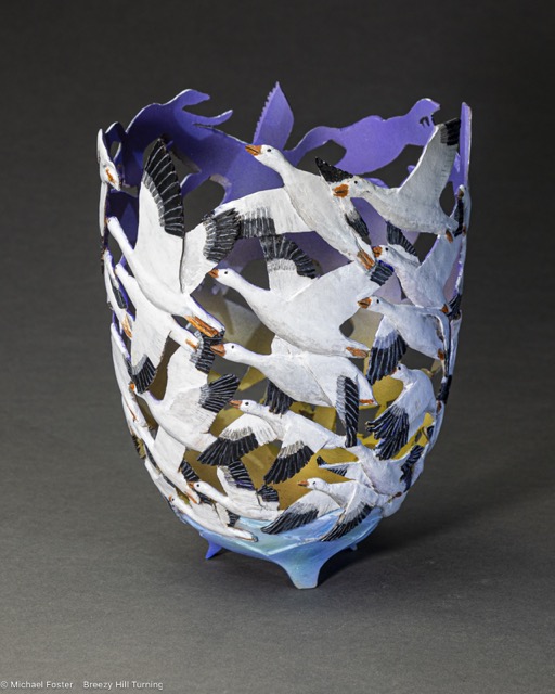 Lifting Off-Cherry, acrylics, epoxy  9