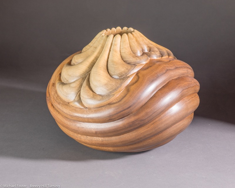 Spontaneity.  A piece where I allowed the wood to dictate the carving.---Sold