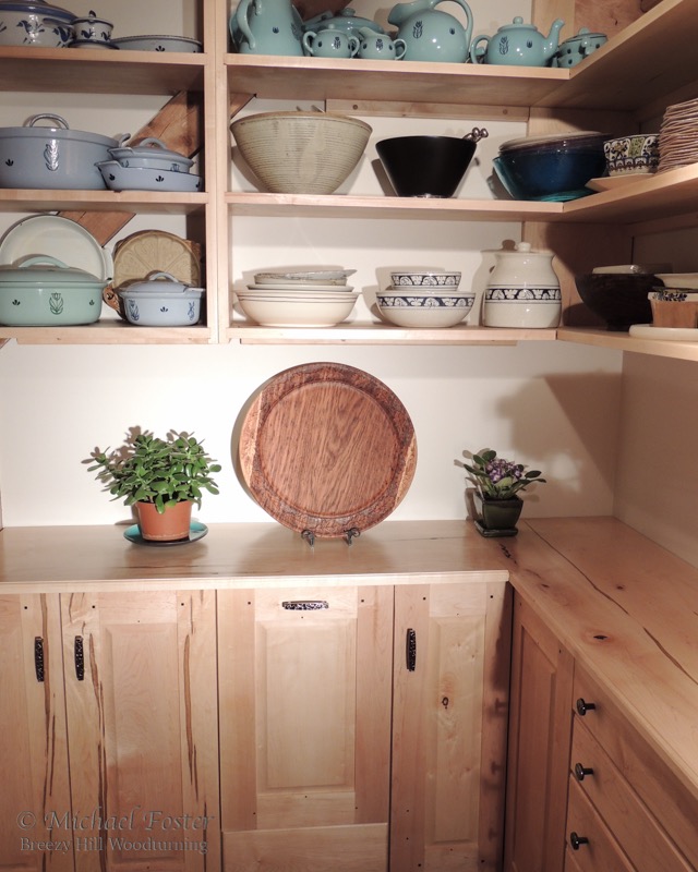 English Oak-   My wife claimed this platter and it now resides in the pantry I made using maple from our land.----SOLD