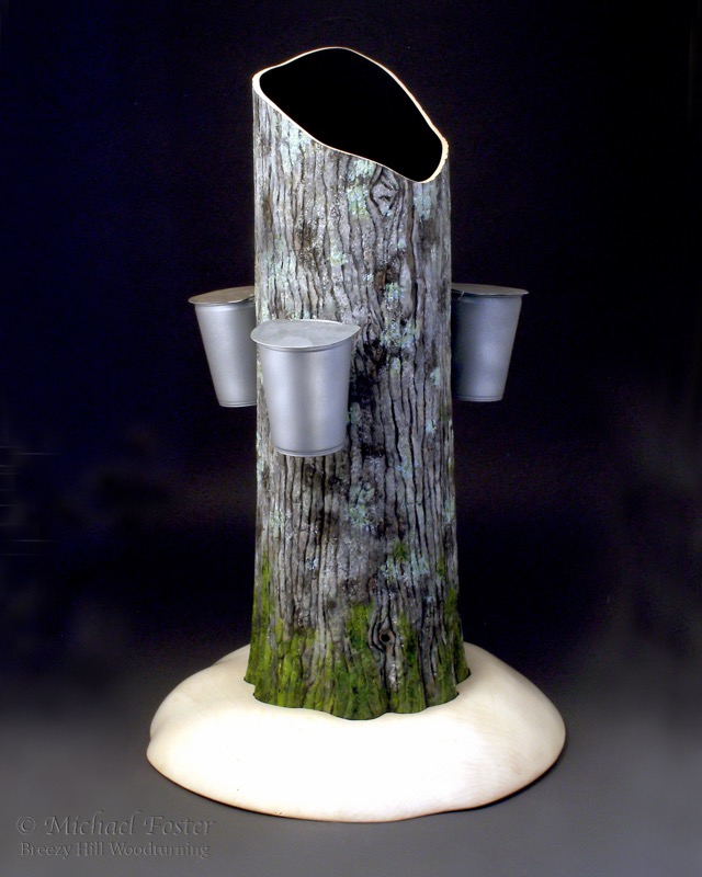 Sweet Maple-   Juried into the &ldquo;Maple Medley&rdquo; exhibit for the 2011 AAW symposium.   Inspired by the maple syrup industry here in VT.----AVAILABLE