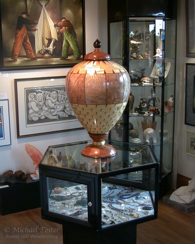 Classic Vase-   The piece displayed in the Art Gallery in Sitka where it sold.----SOLD