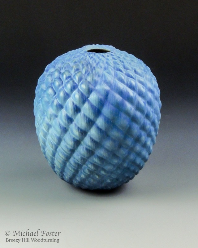 Fibonacci Vase-   A more symmetrical vase with 21 spirals in each direction---SOLD