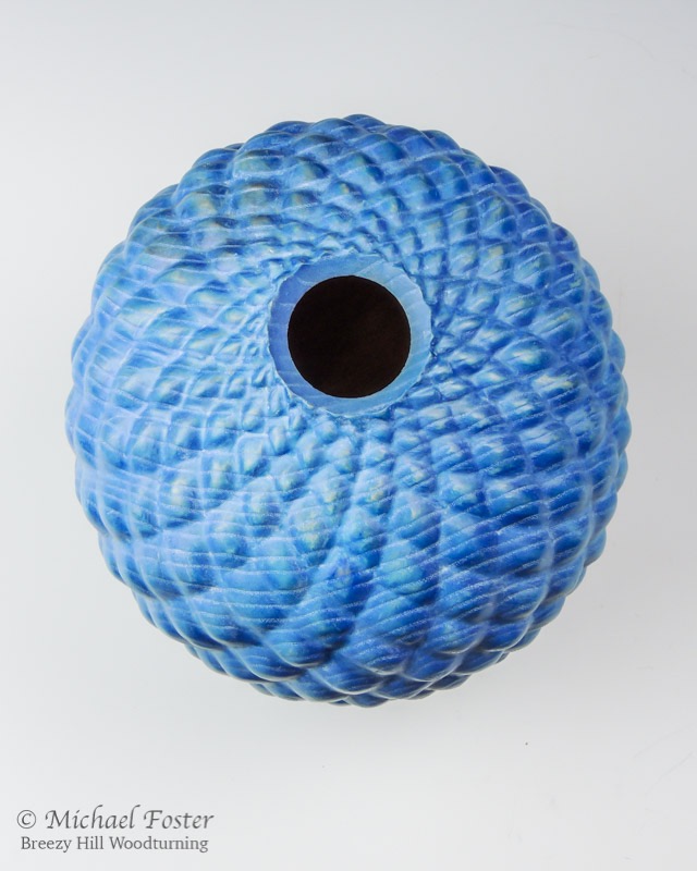Fibonacci Vase-   A bit of artistic license since usually the number of spirals are not the same in nature---SOLD