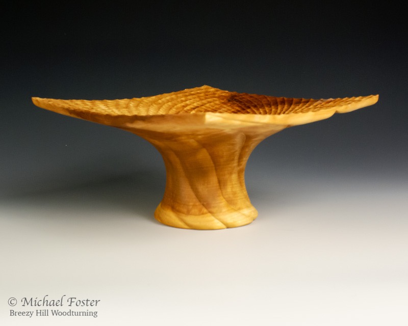 Fibonacci Wormhole-   Hyperbolic curved  vessel with 8 spirals on the outside.----AVAILABLE