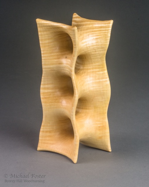 Scherk Tower VI-   Curly red maple, Waterlox, 3