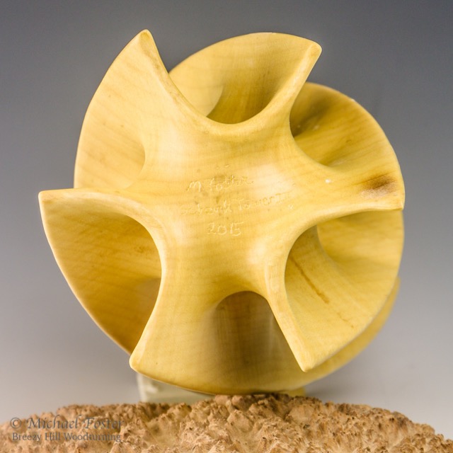 Scherk Tower IV-   Turned on 22 axes then carved to final form----SOLD