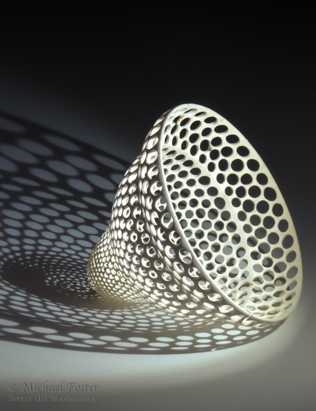 Radiolarian II-   A turned work inspired by the illustrations that Ernst Haeckel completed while documenting and describing radiolaria.  This is base on the radiolarian Dictyophimus hertwigii.----AVAILABLE